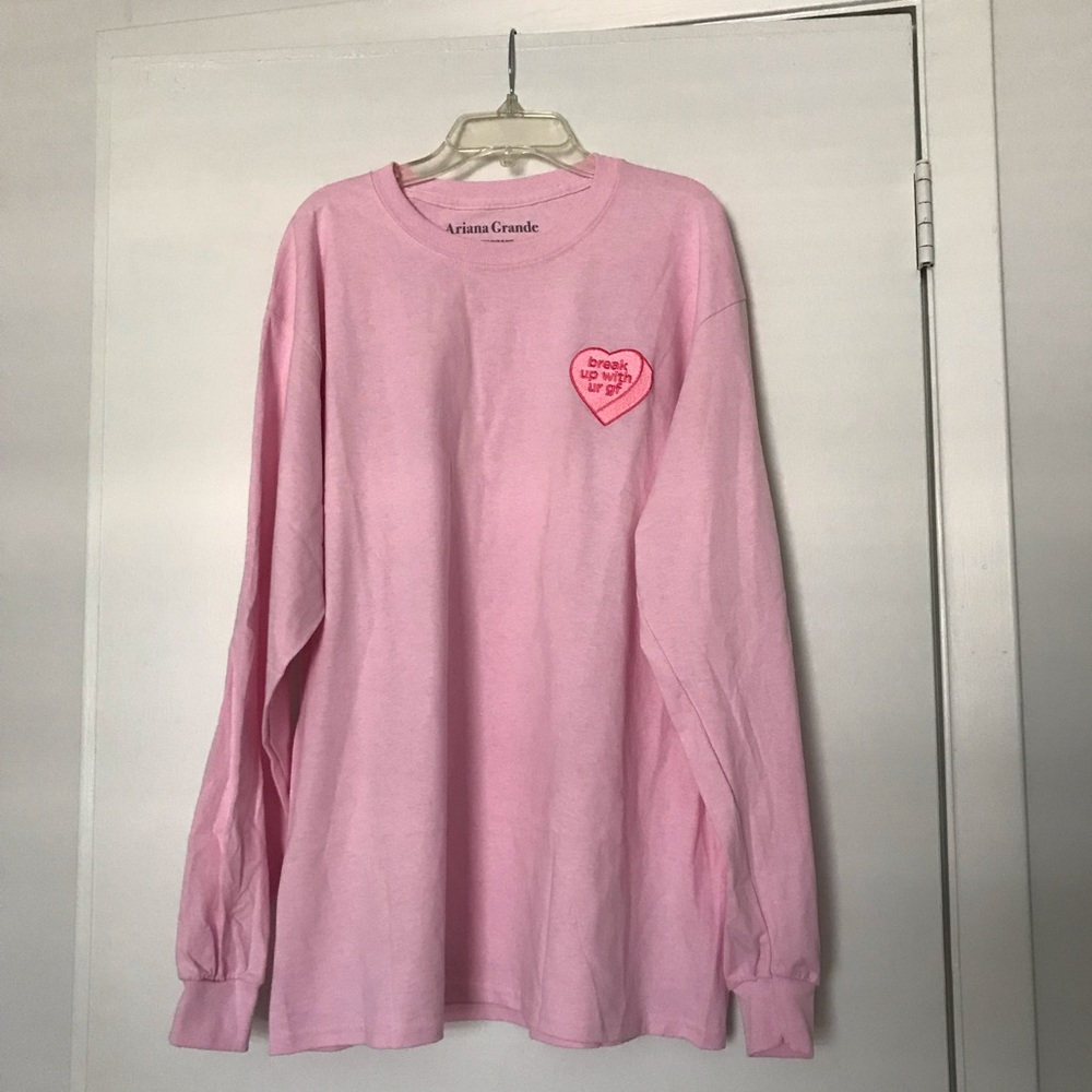 Pink Ariana grande longsleeve tee